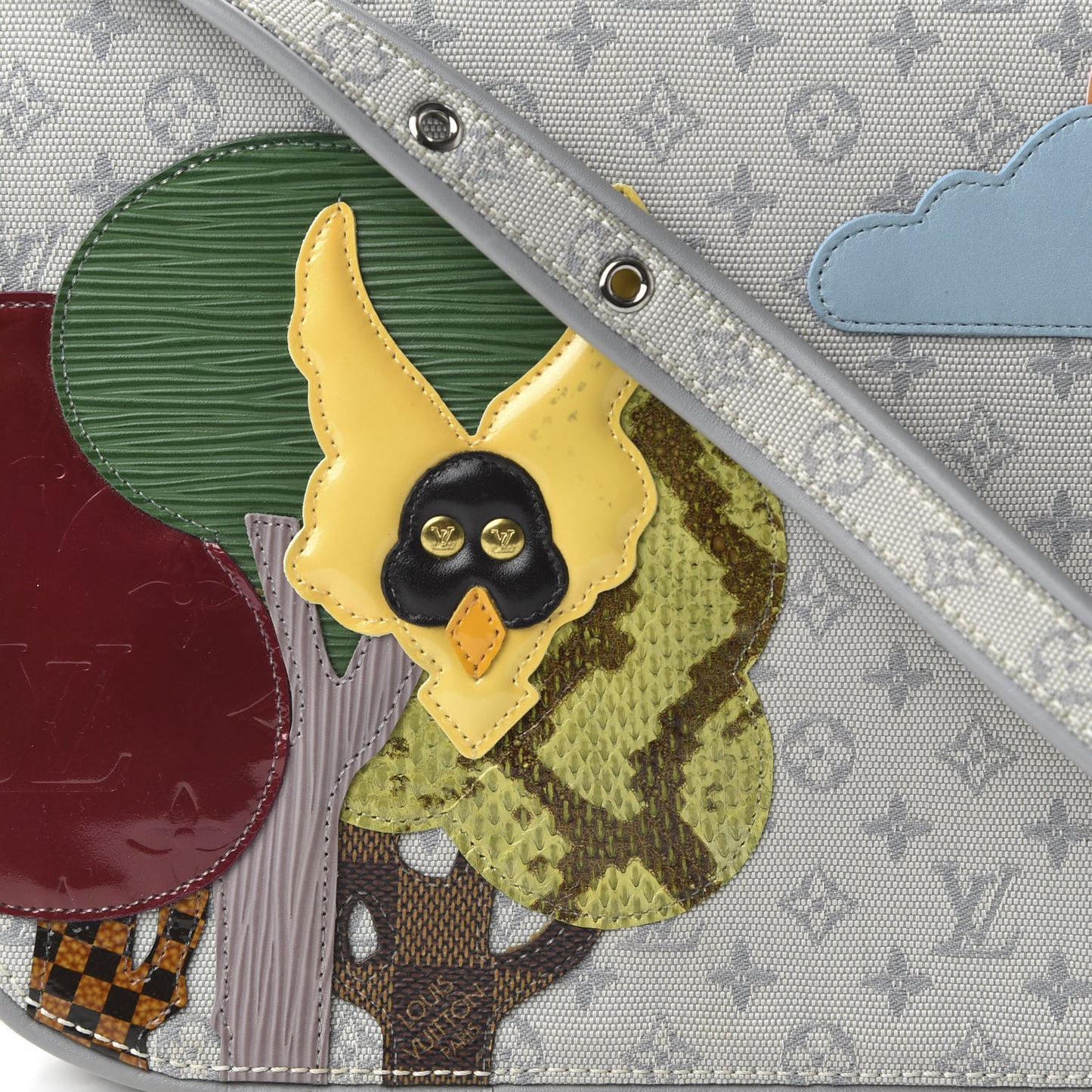 Mini Monogram Patchwork Conte De Fees Musette Grey