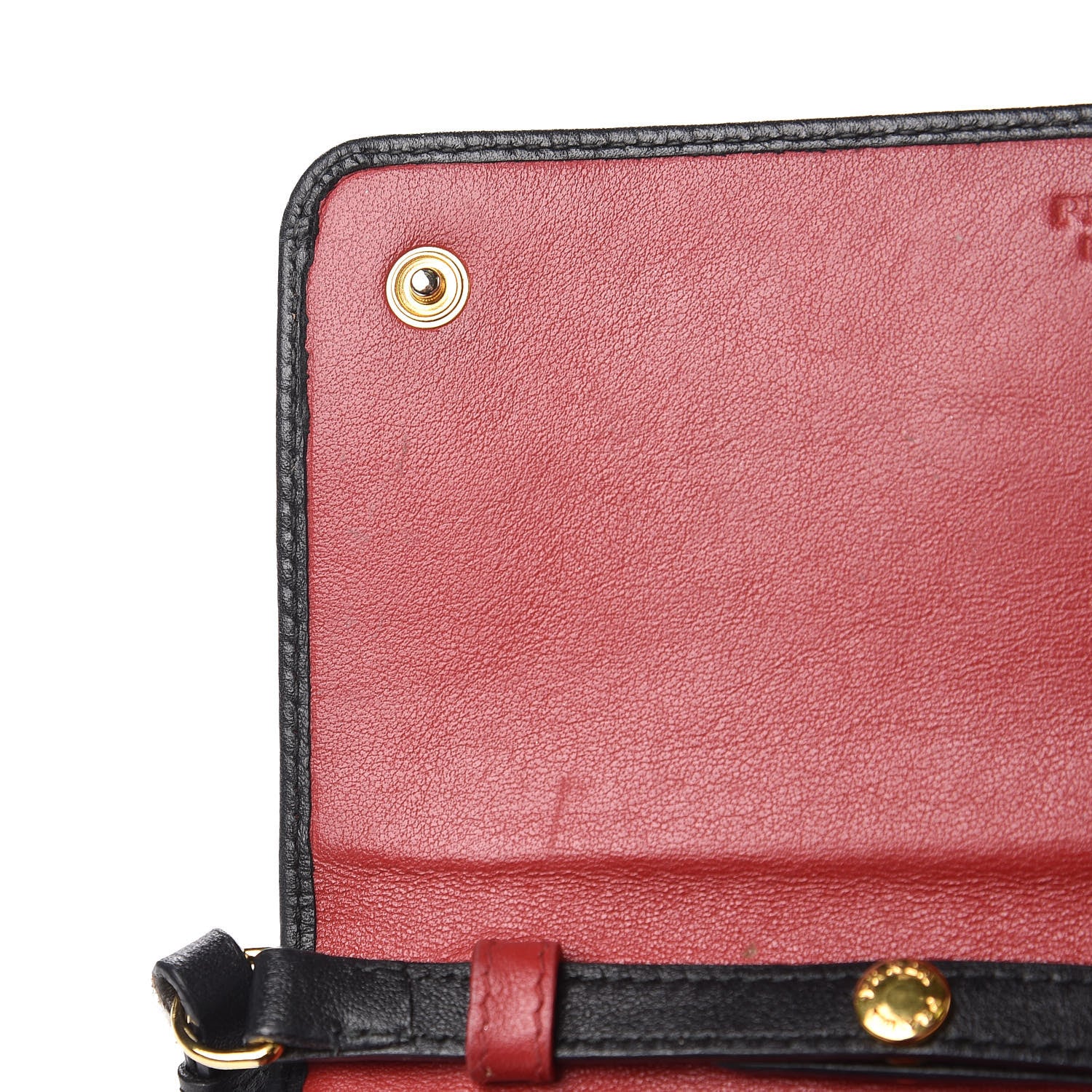 Prada Soft Calf Crossbody Wallet Black Fuoco 10 of 13