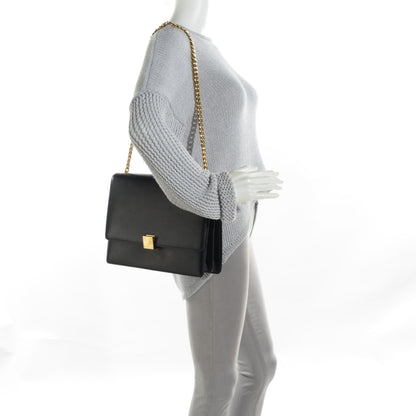 Celine Smooth Calfskin Large Case Chain Flap Black 2 of 8
