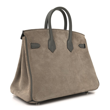 Hermes Veau Doblis Swift Grizzly Birkin 25 Gris Meyer Gris Caillou 3 of 11