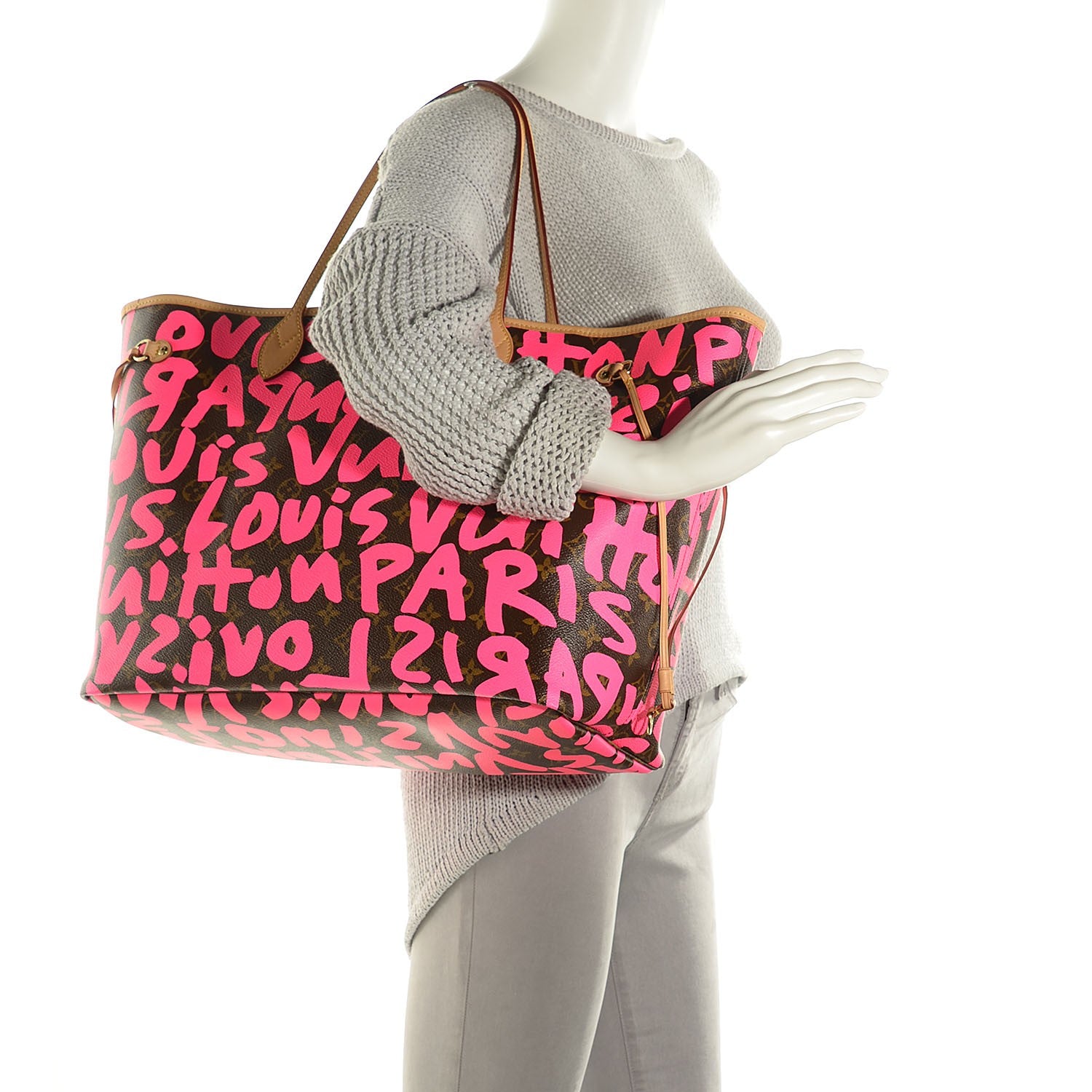 Louis Vuitton Monogram Graffiti Neverfull GM Fuchsia 2 of 7