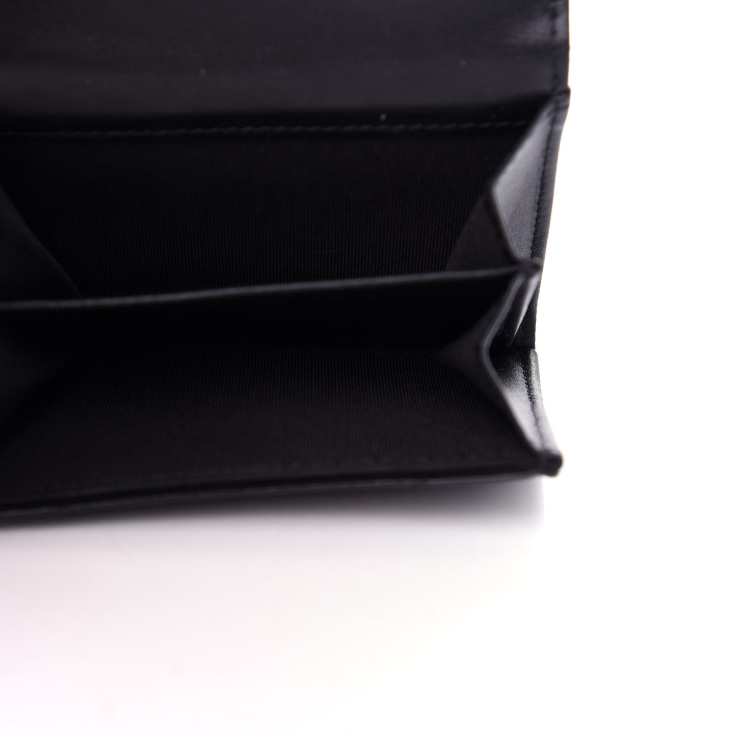 Aged Calfskin Chevron Quilted Reissue Card Holder Wallet So Black