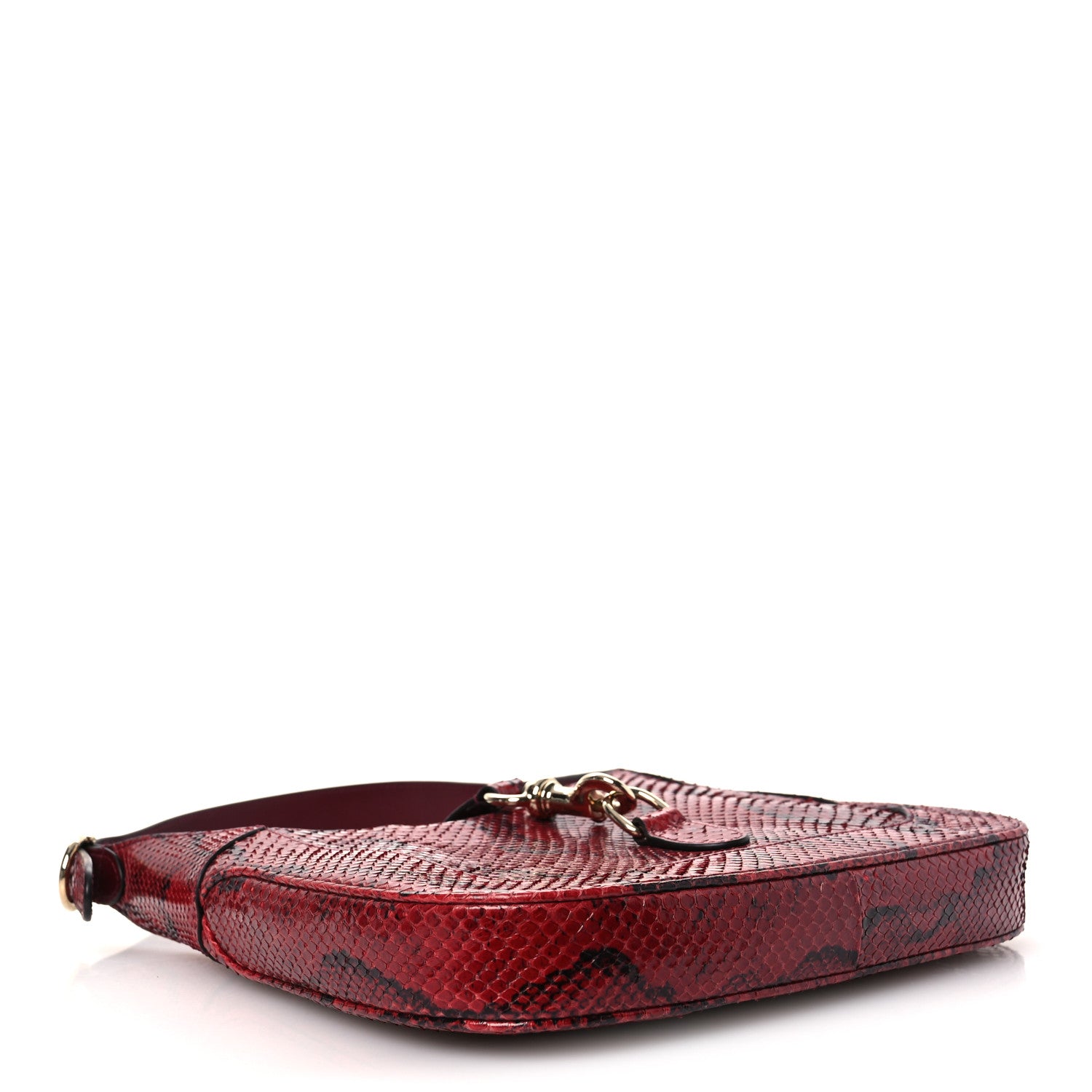 Gucci Snakeskin Web Small Jackie 1961 Hobo Rosso Ancora 4 of 12