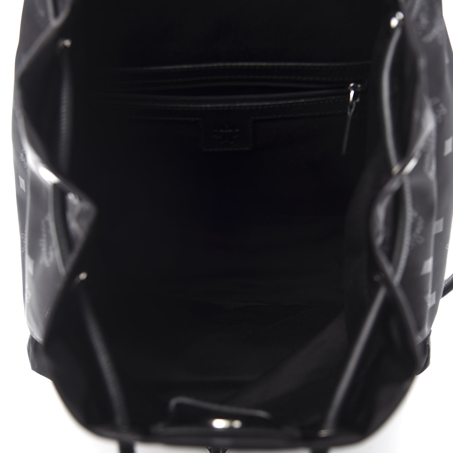 MCM Nylon Monogram Small Tivitat Two-Pocket Backpack Black 4 of 10