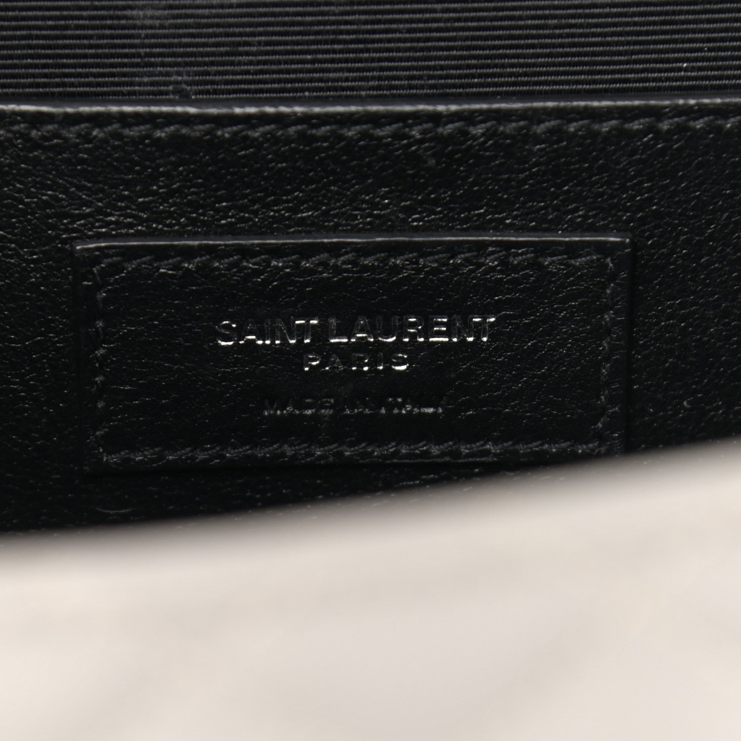 Saint Laurent Grain De Poudre Textured Mixed Matelasse Medium Triquilt Monogram Satchel Granite 6 of 18