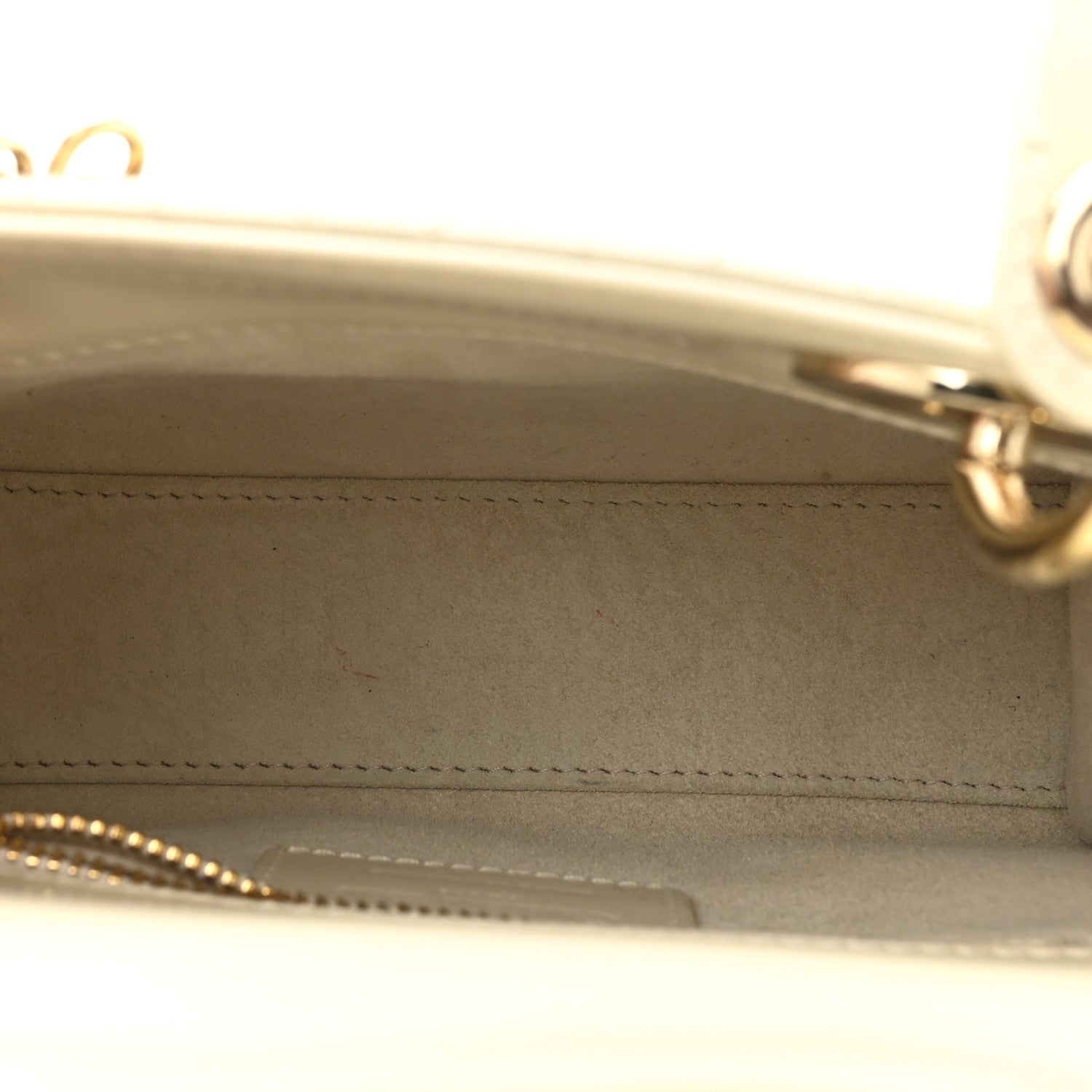 Christian Dior Patent Cannage Mini Lady Dior Ivory 5 of 12