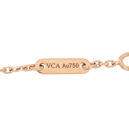 Van Cleef & Arpels 18K Rose Gold Carnelian Sweet Alhambra Bracelet 3 of 5