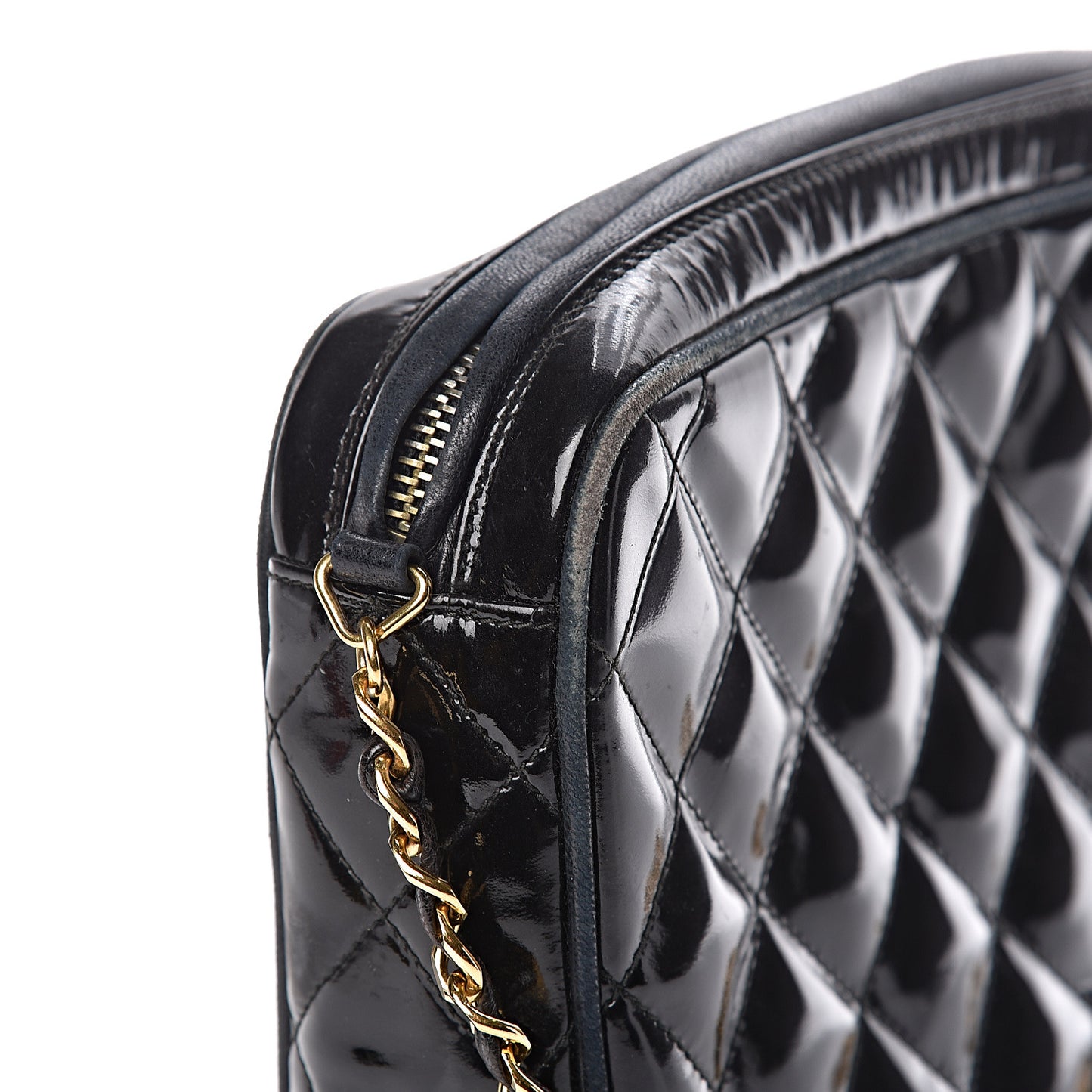 Patent Quilted Camera Case Black