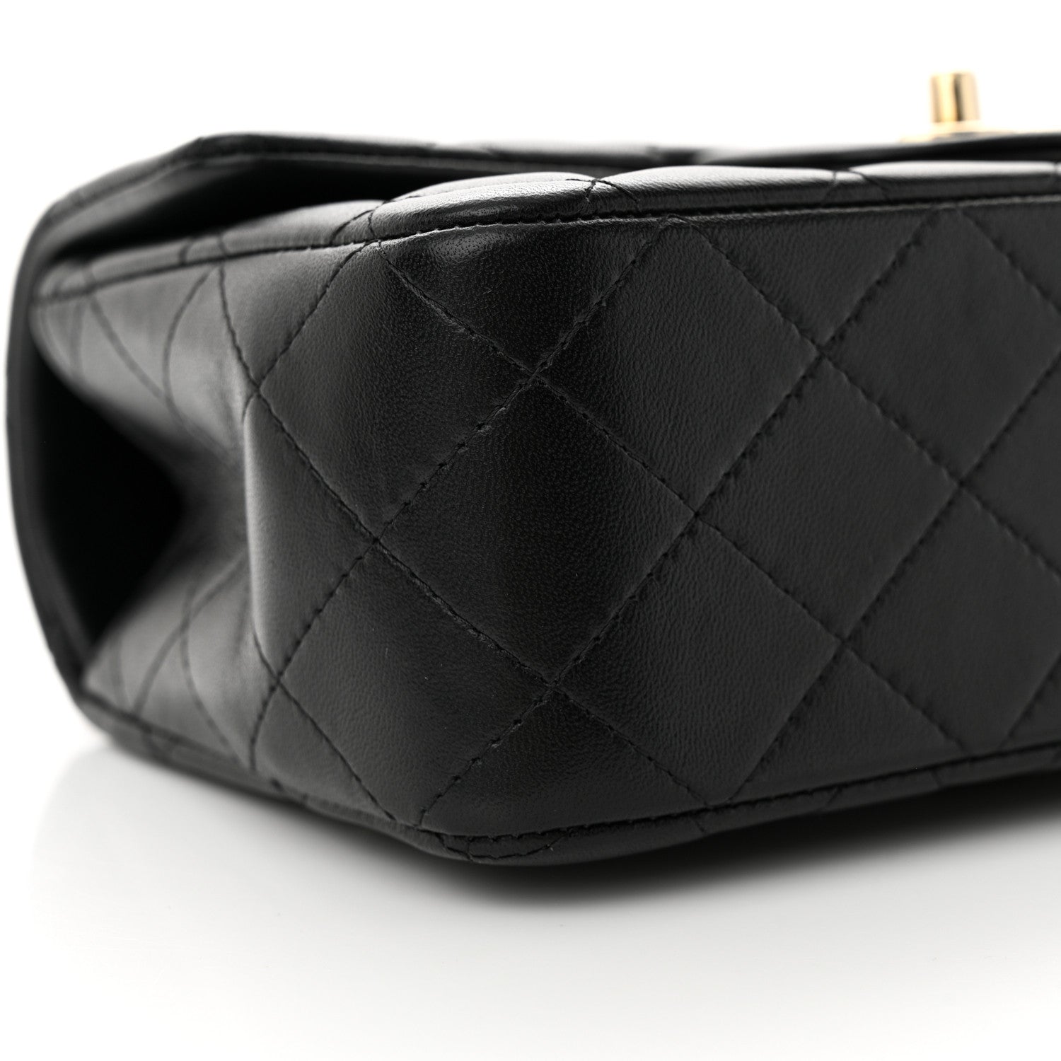 Chanel Lambskin Quilted Mini Top Handle Rectangular Flap Black 9 of 11