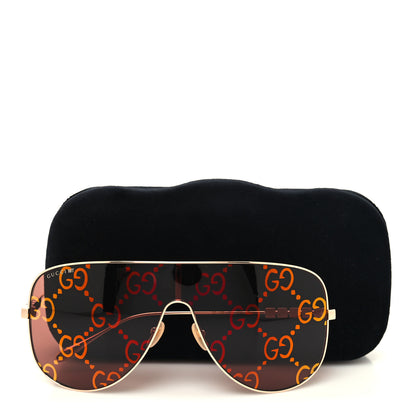 Gucci Metal Mask Sunglasses GG1436S Red Gold 9 of 9