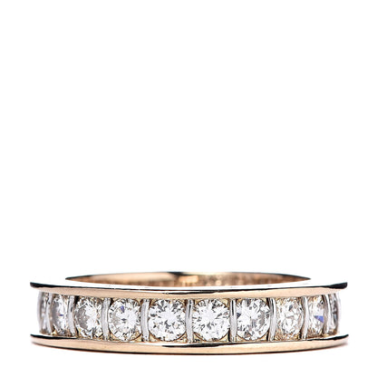 Cartier 18K Yellow White Gold Diamond 4mm Ballerine Wedding Band Ring 49 4.75 1 of 6