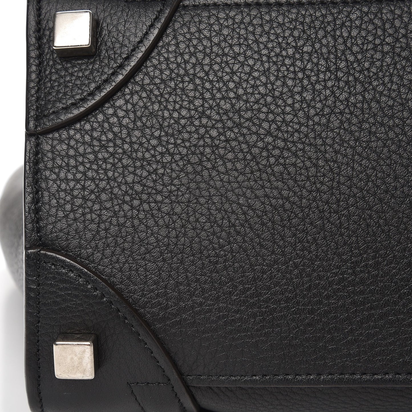Drummed Calfskin Micro Luggage Black