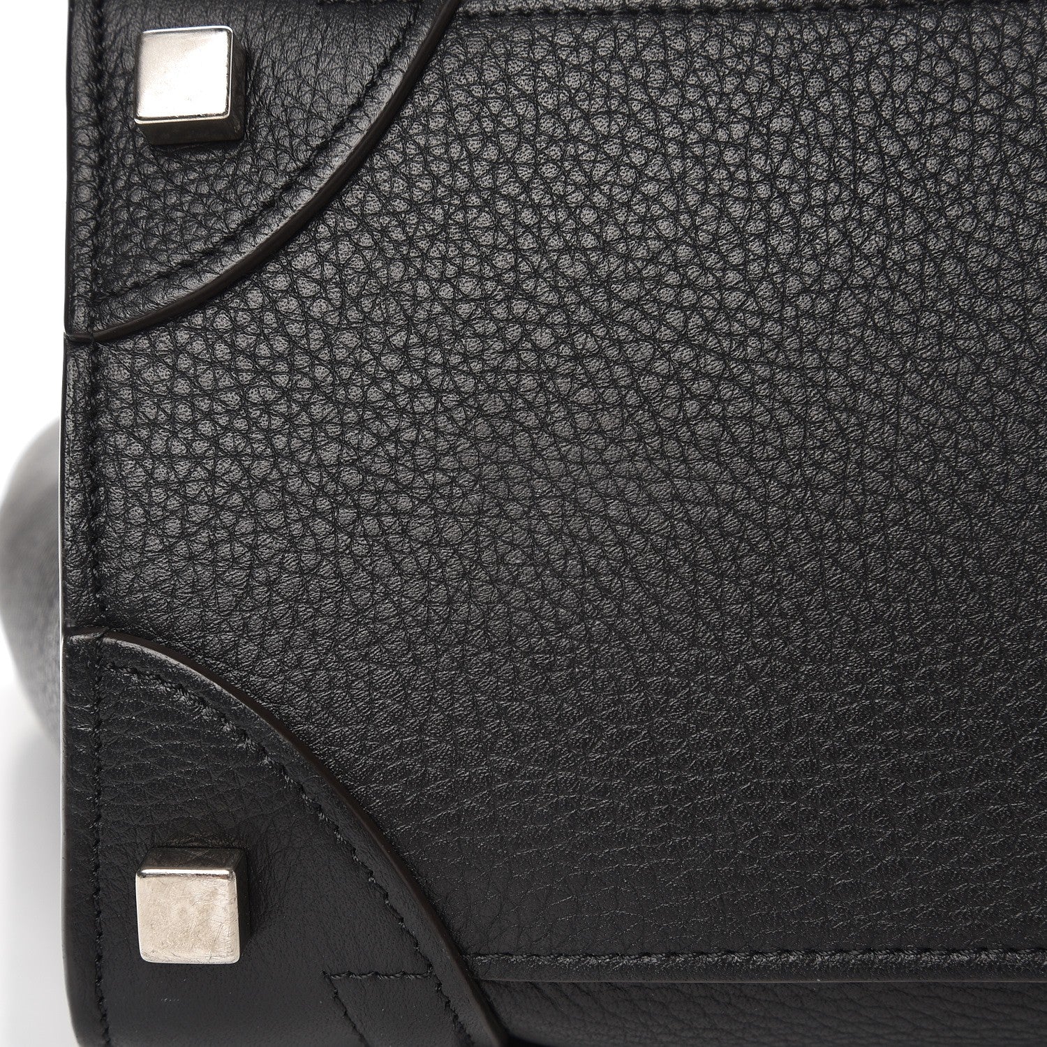 Celine Drummed Calfskin Micro Luggage Black 10 of 13