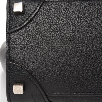 Celine Drummed Calfskin Micro Luggage Black 10 of 13