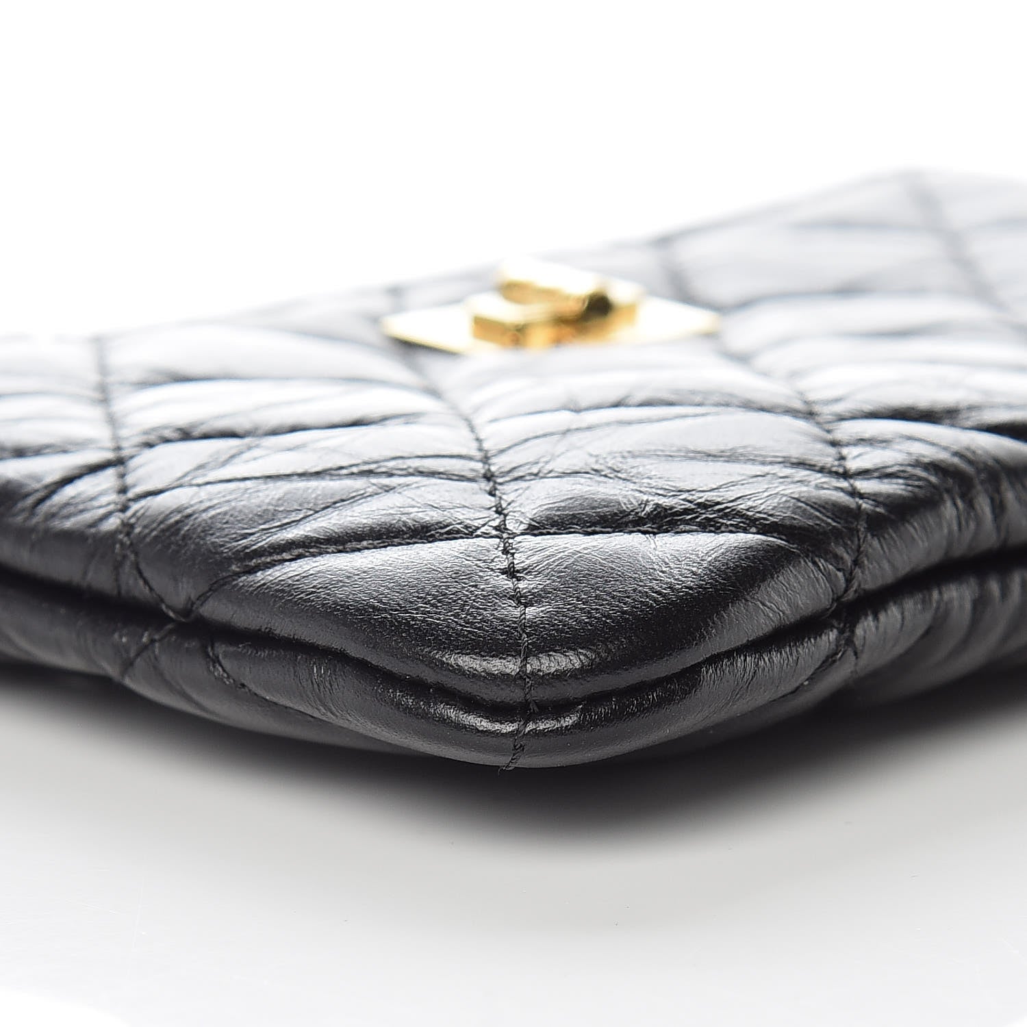 Chanel Aged Calfskin Quilted Small Reissue Cosmetic Case Black 5 of 9