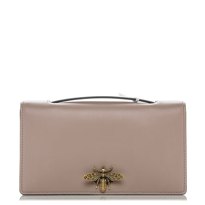 Christian Dior Calfskin Bee Pouch Powder Beige 1 of 7