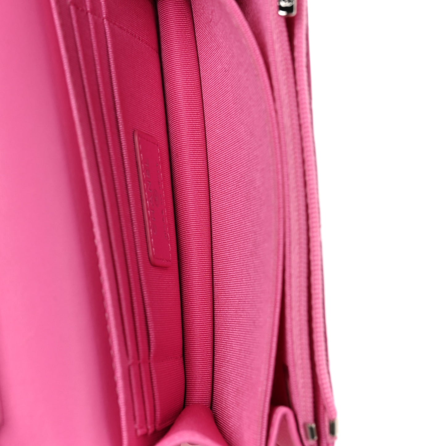 Lambskin Quilted Mini Wallet On Chain WOC Pink