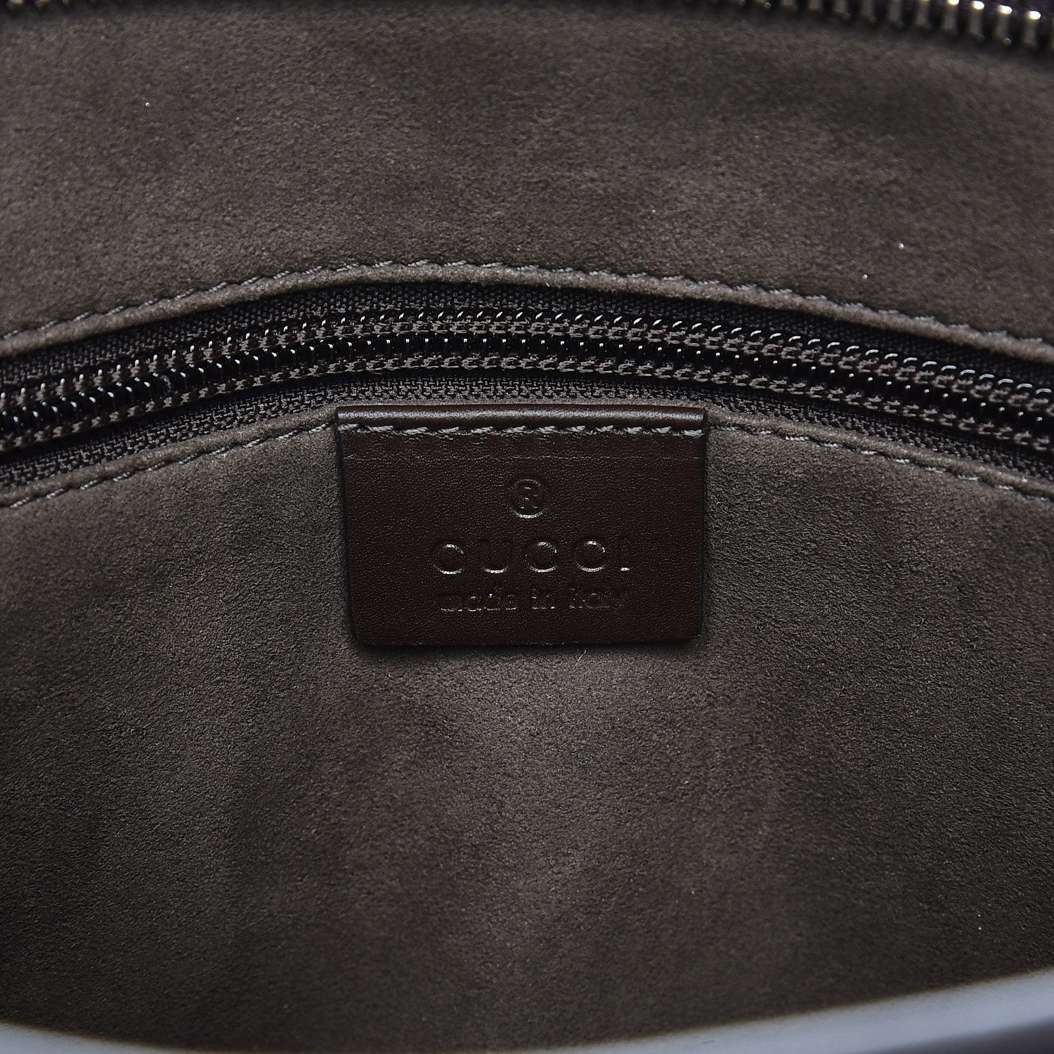 Gucci GG Supreme Monogram Small Zippered Tote Dark Brown 7 of 9