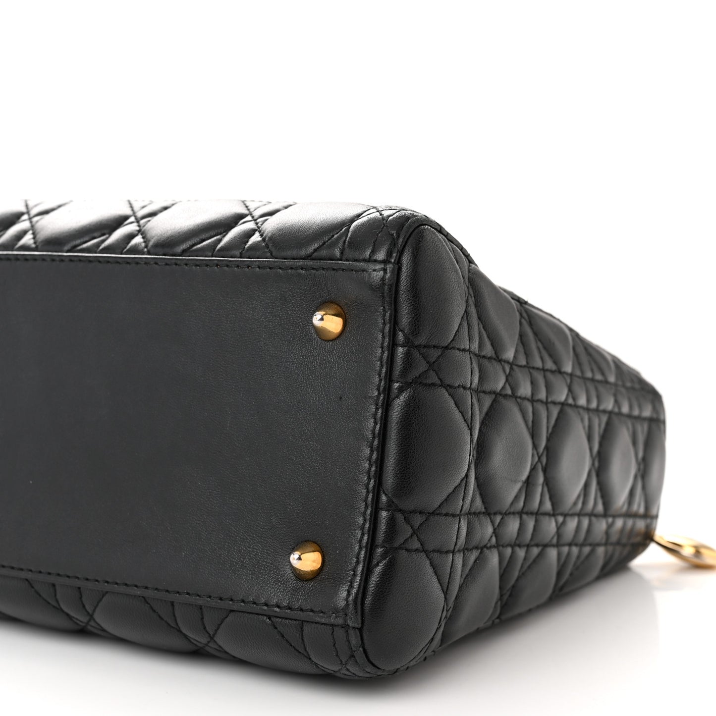 Lambskin Cannage Medium Lady Dior Black