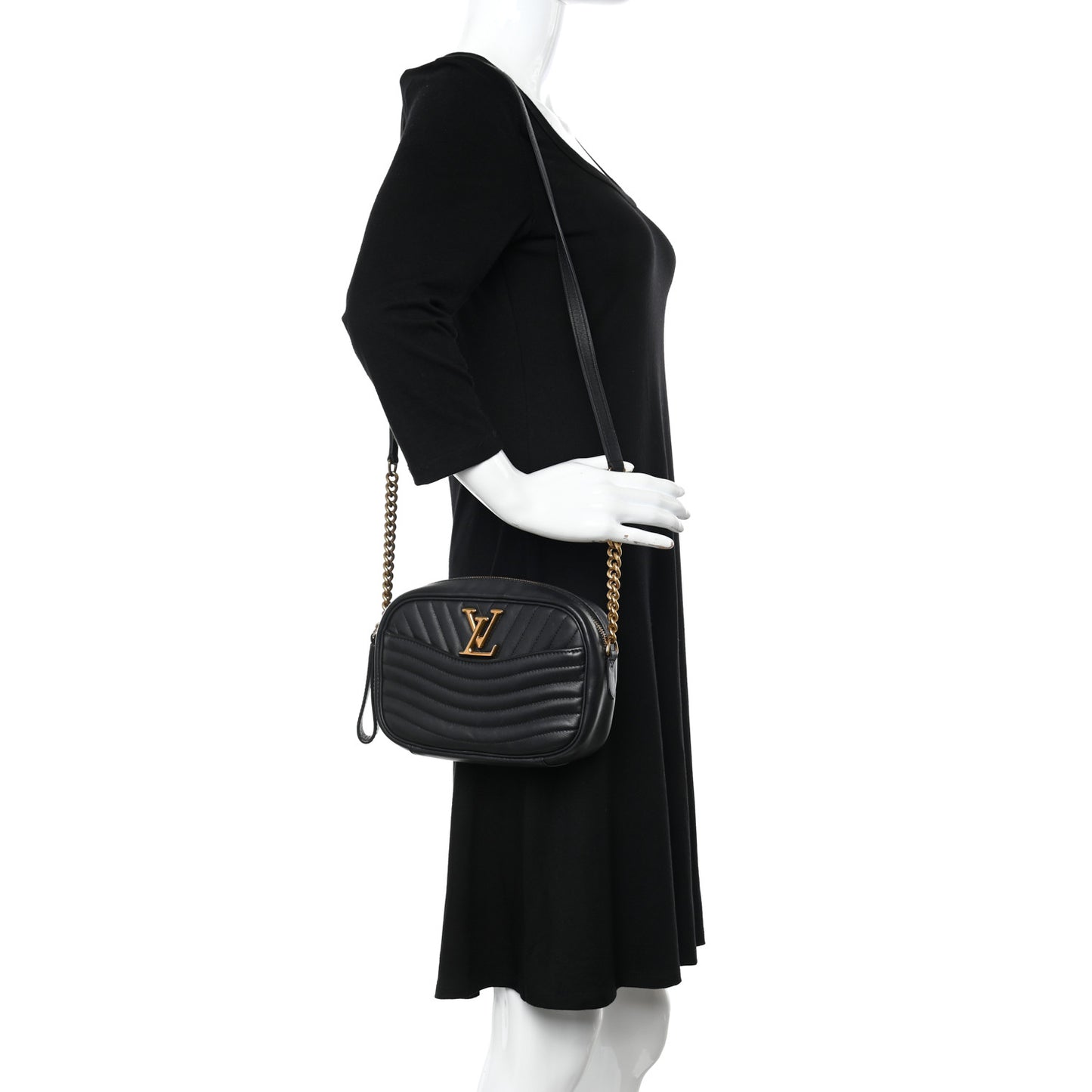 Calfskin New Wave Camera Bag Black