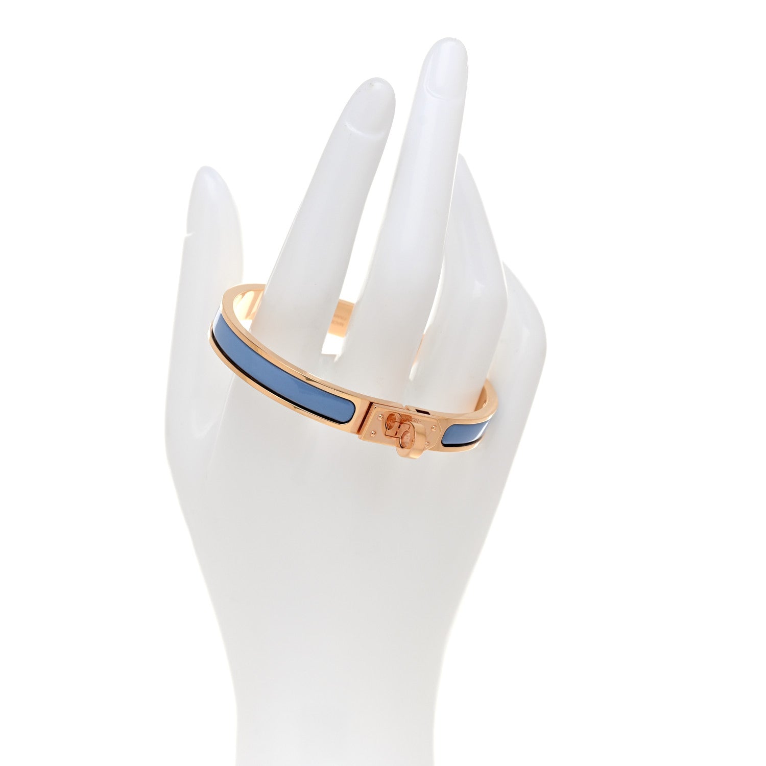 Hermes Enamel Mini Clic Kelly Bracelet PM Chardon 2 of 4