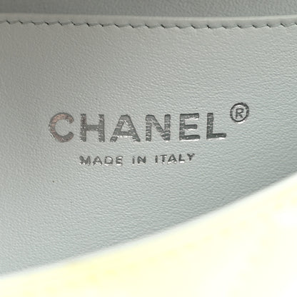 Chanel Patent Quilted Clutch With Chain Flap Light Green 6 of 11