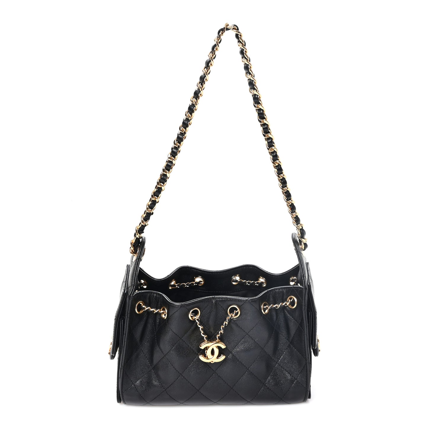 Caviar Quilted Mini Chanel 25 Handbag Black
