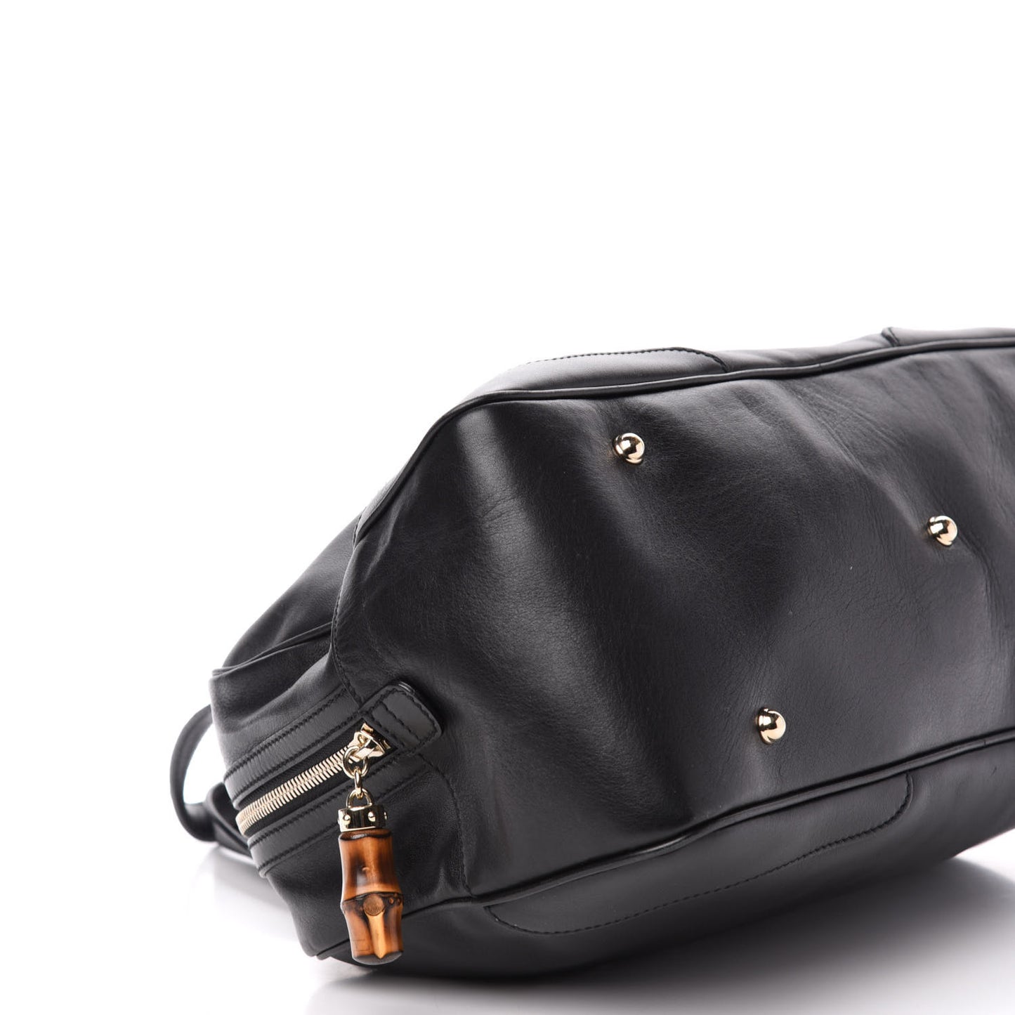 Calfskin Bamboo Boston Black