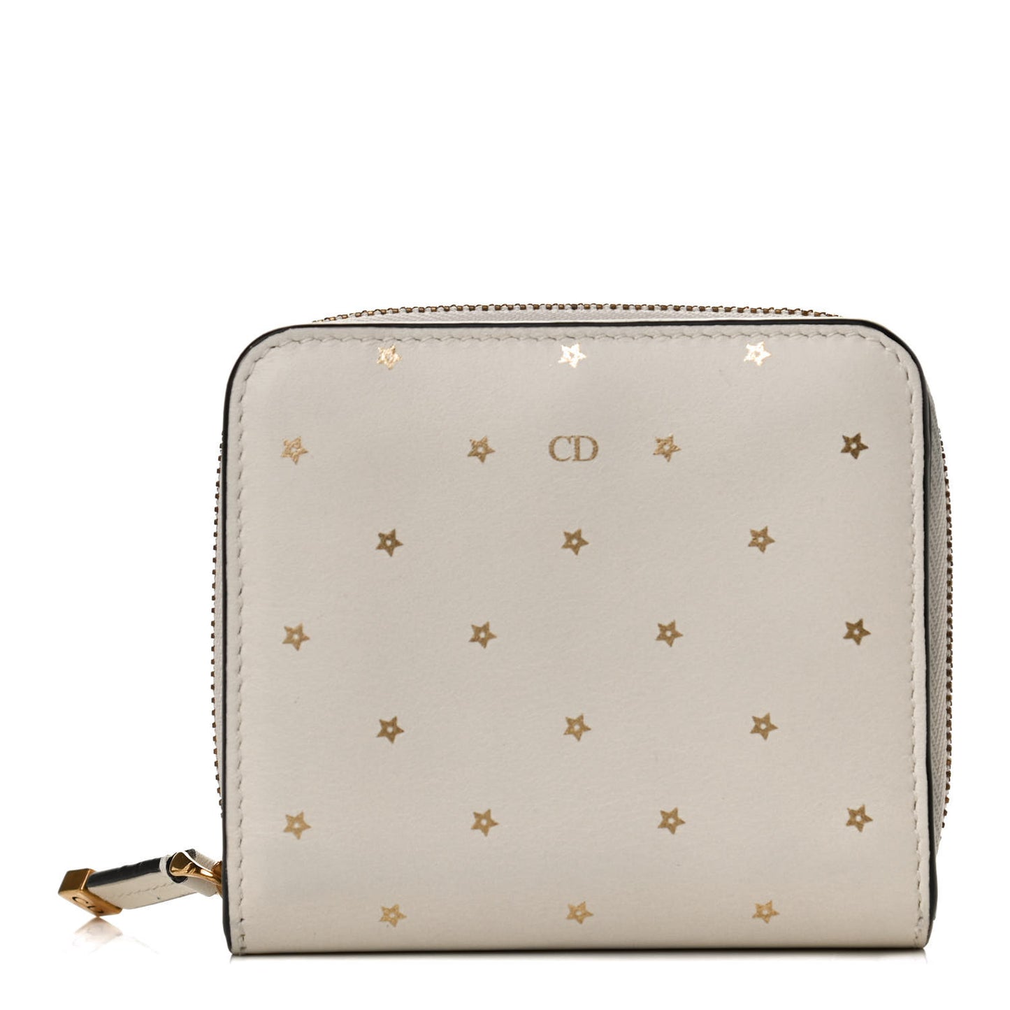 Calfskin Stars Voyageur French Wallet White Gold