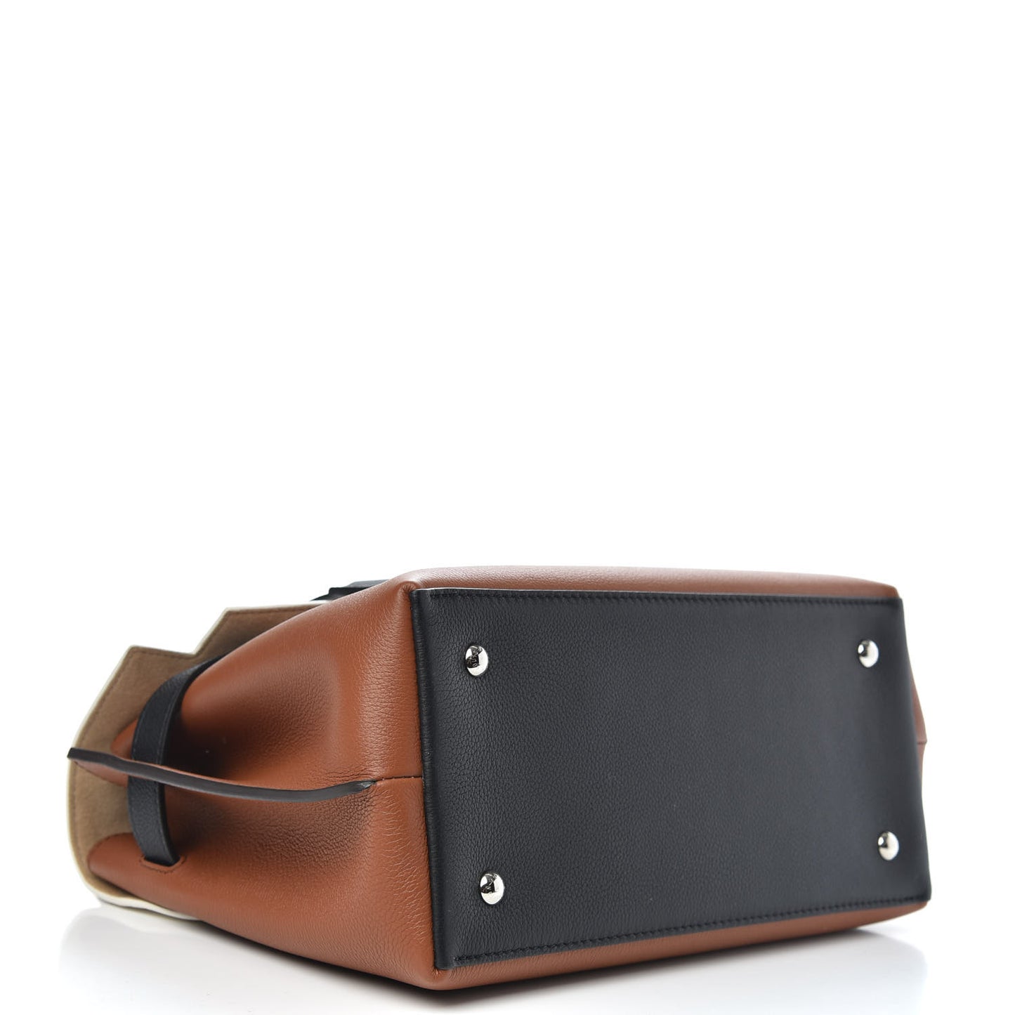 Soft Calfskin Lockme Ever Caramel Creme Black