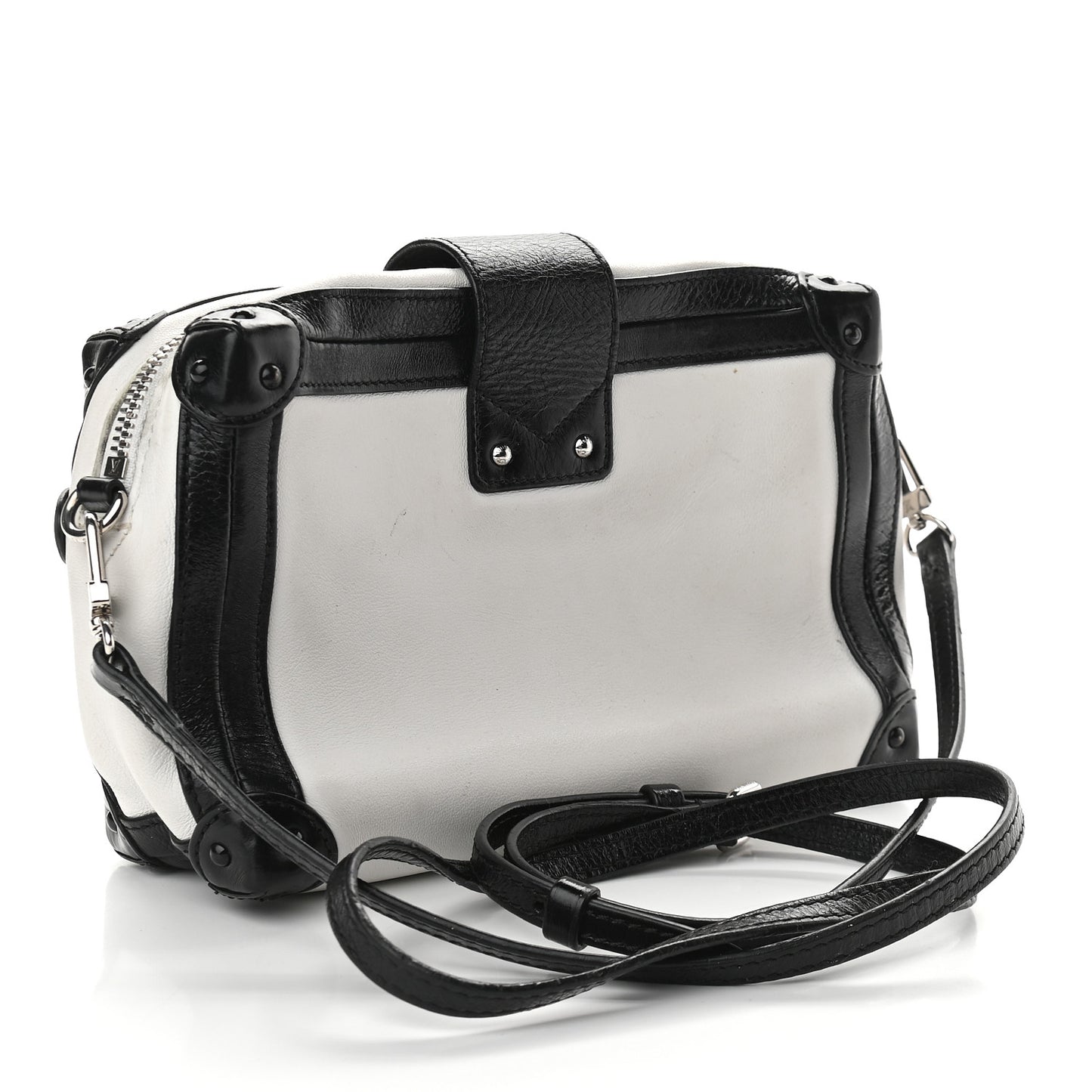 Calfskin Petite Malle Soft MM White