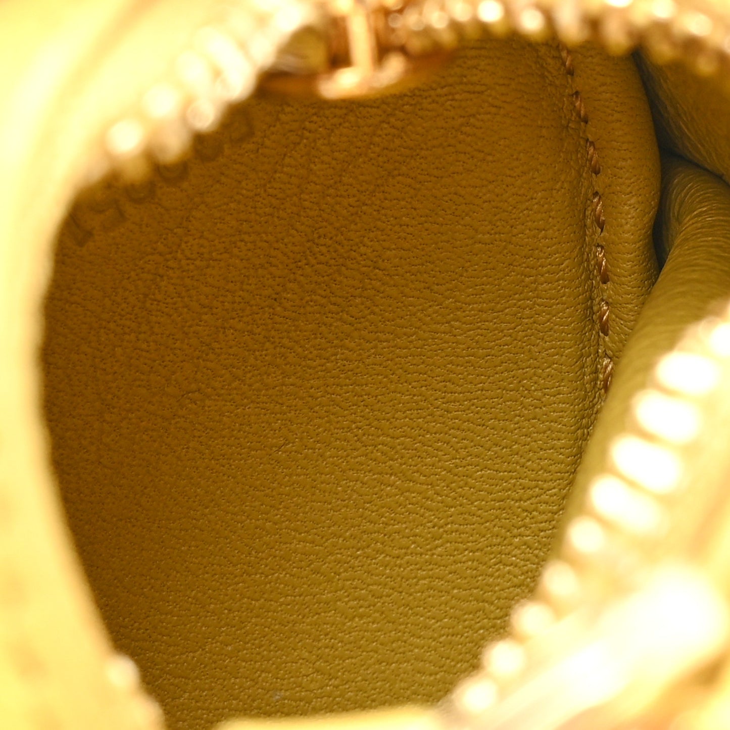 Calfskin Bunny Charm Dark Yellow
