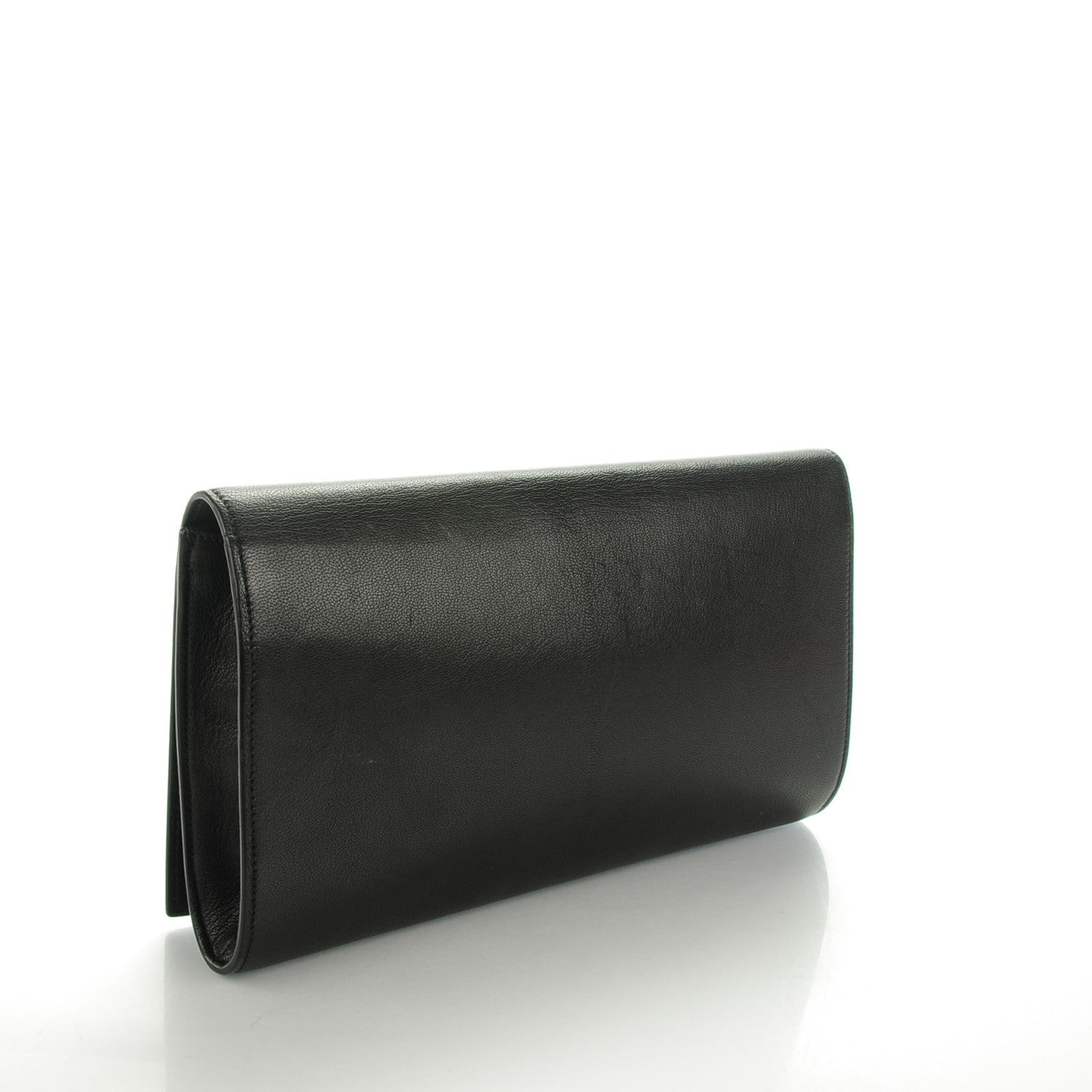 Saint Laurent Goatskin Monogram Large Belle De Jour Clutch Black 3 of 7