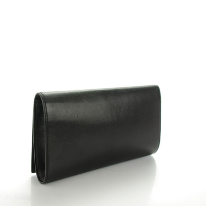 Saint Laurent Goatskin Monogram Large Belle De Jour Clutch Black 3 of 7