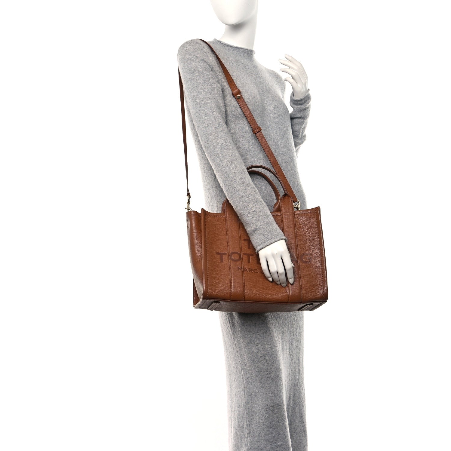 Marc Jacobs Grained Calfskin Medium The Tote Bag Argan Oil 2 of 10