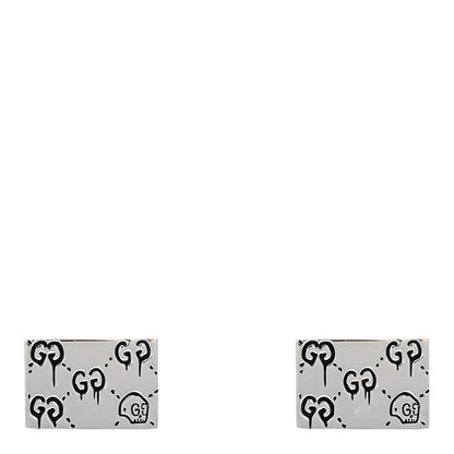 Gucci Sterling Silver GucciGhost Skull Cufflinks 1 of 4