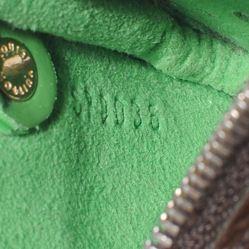 Monogram Perforated Key Pouch Green