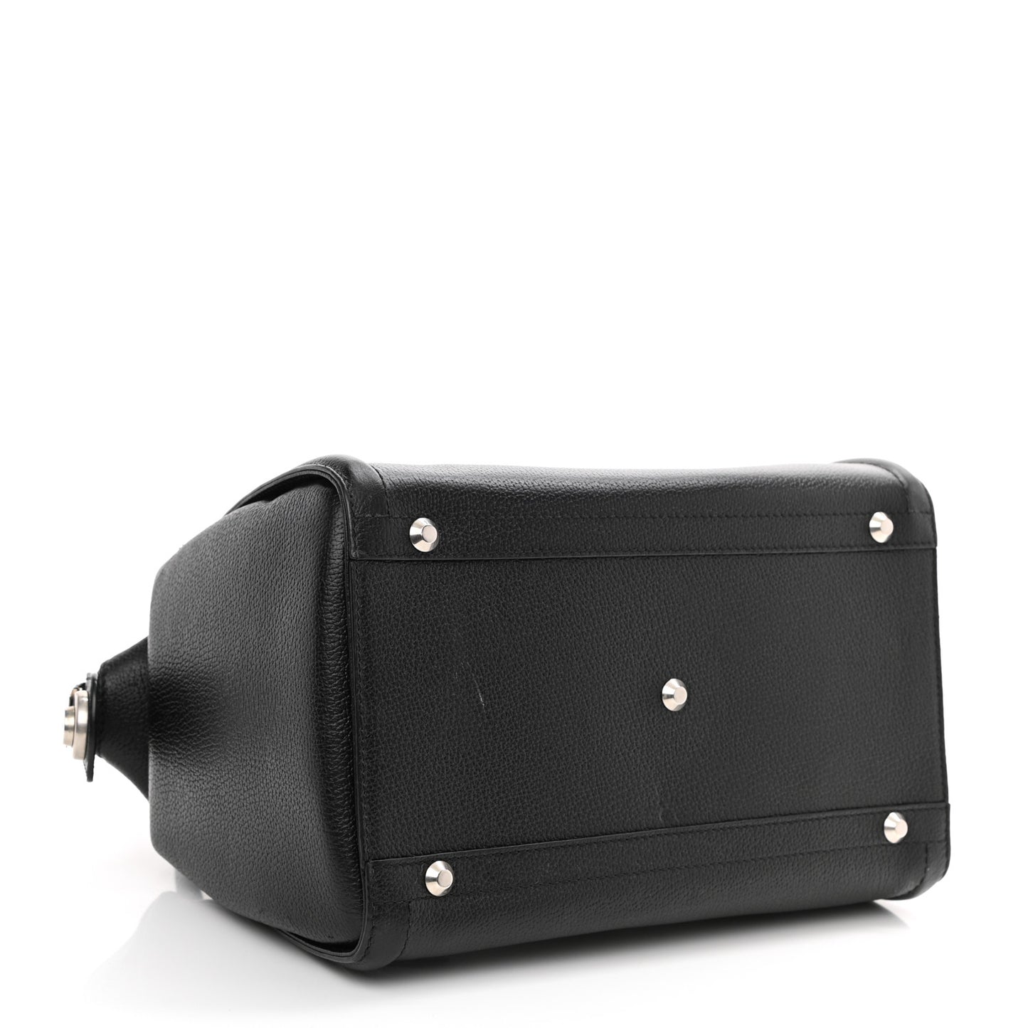 Grained Calfskin Monday Bowler S Black