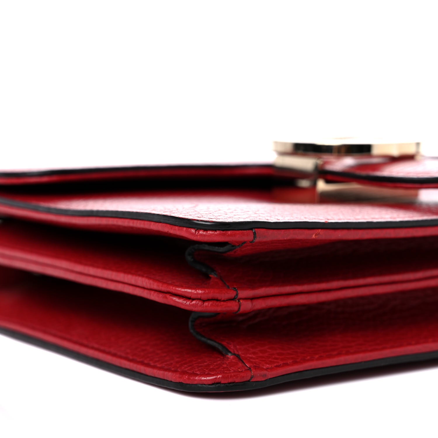 Gucci Dollar Calfskin Small Interlocking G Shoulder Bag Red 12 of 16