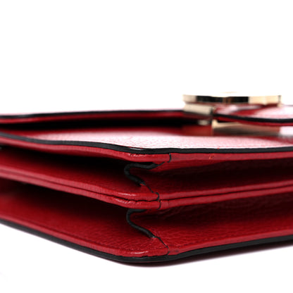 Gucci Dollar Calfskin Small Interlocking G Shoulder Bag Red 12 of 16