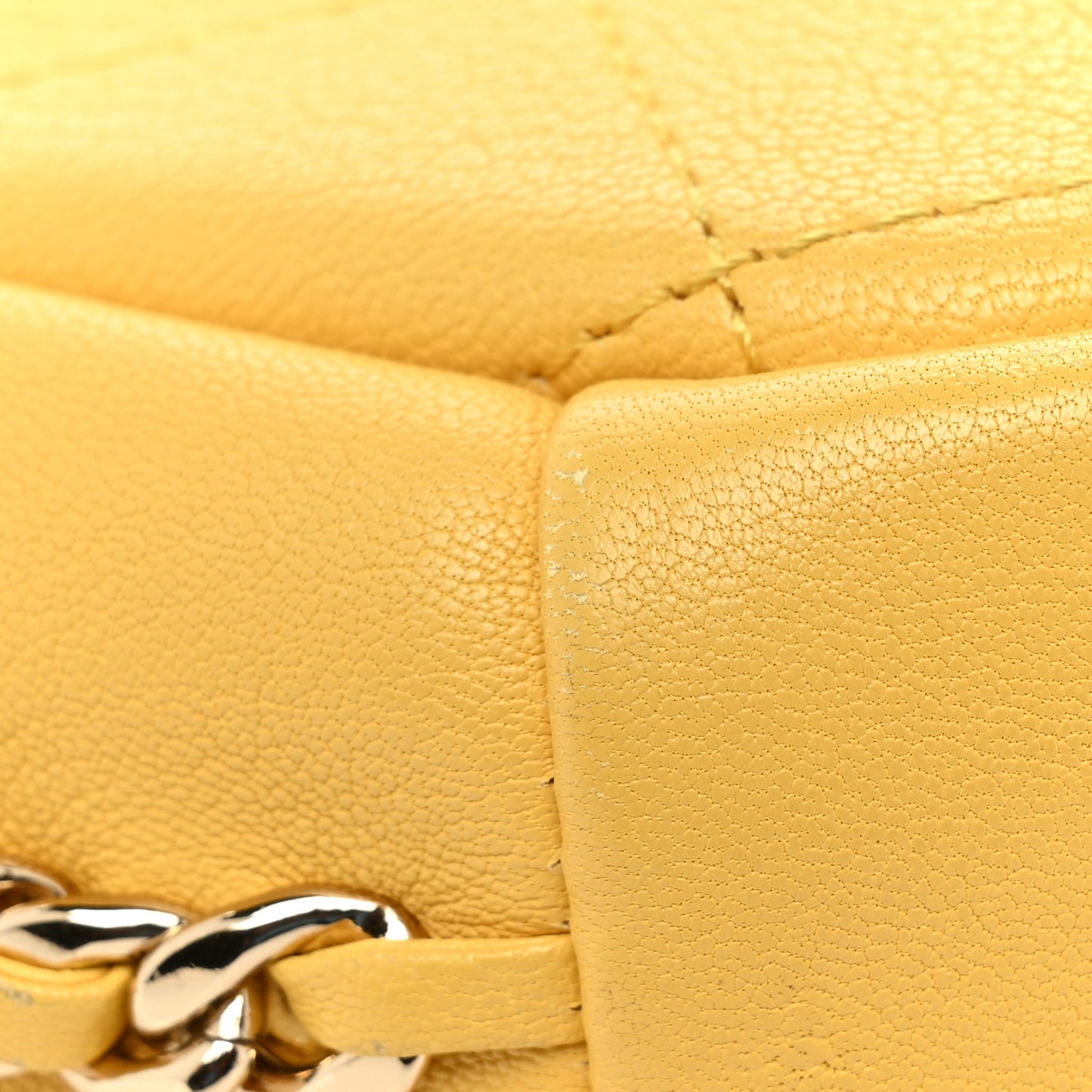 Goatskin Stitched Casual Trip Single Flap Yellow