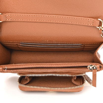 Chanel Caviar Quilted Business Affinity Clutch With Chain Flap Camel 5 of 12