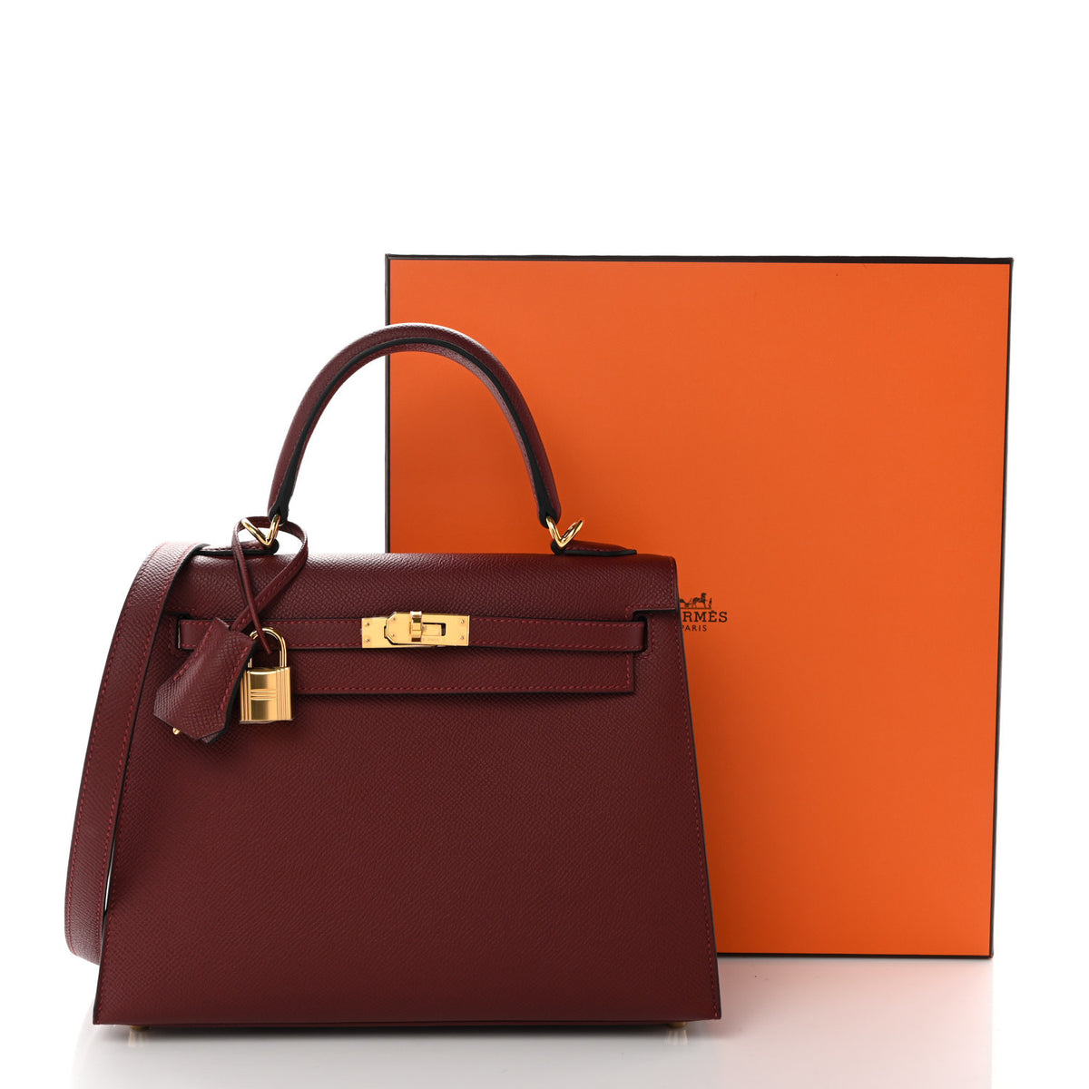 Hermes Epsom Kelly Sellier 25 Rouge H 10 of 10