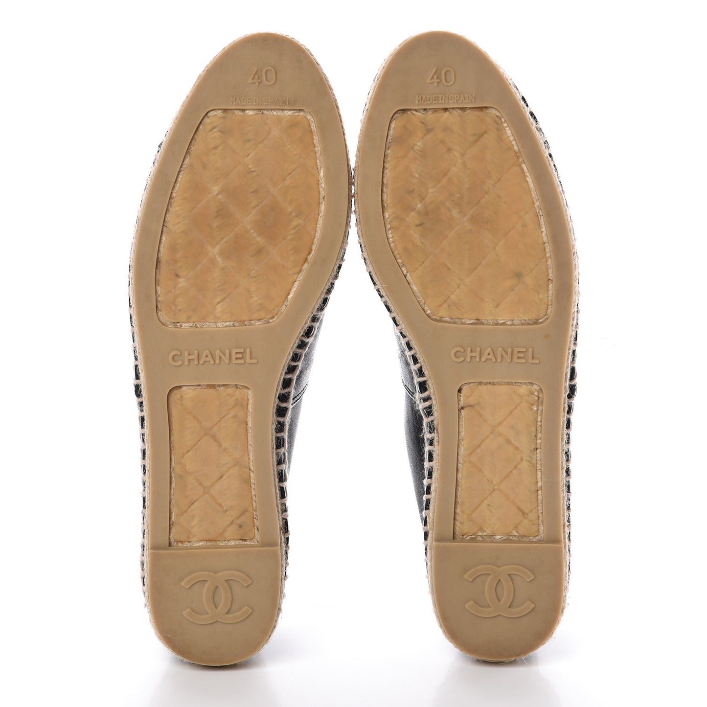 Lambskin CC Espadrilles 40 Black