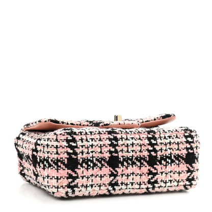 Chanel Tweed Quilted Mini Rectangular Flap Pink Black White 4 of 10
