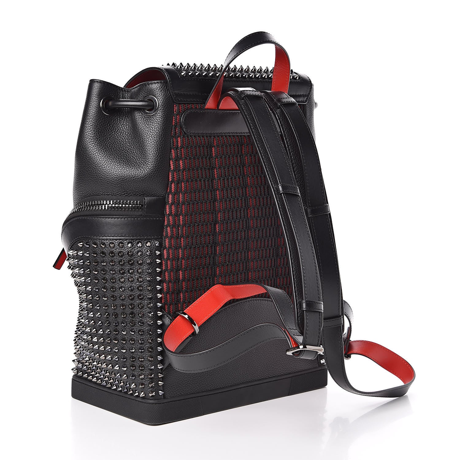 Christian Louboutin Calfskin Spiked Explorafunk Backpack Black 3 of 11