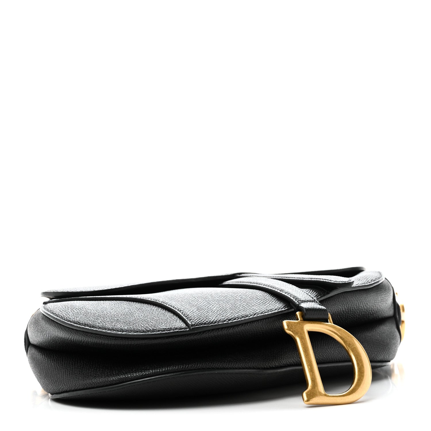 Christian Dior Grained Calfskin Saddle Bag Black 4 of 11