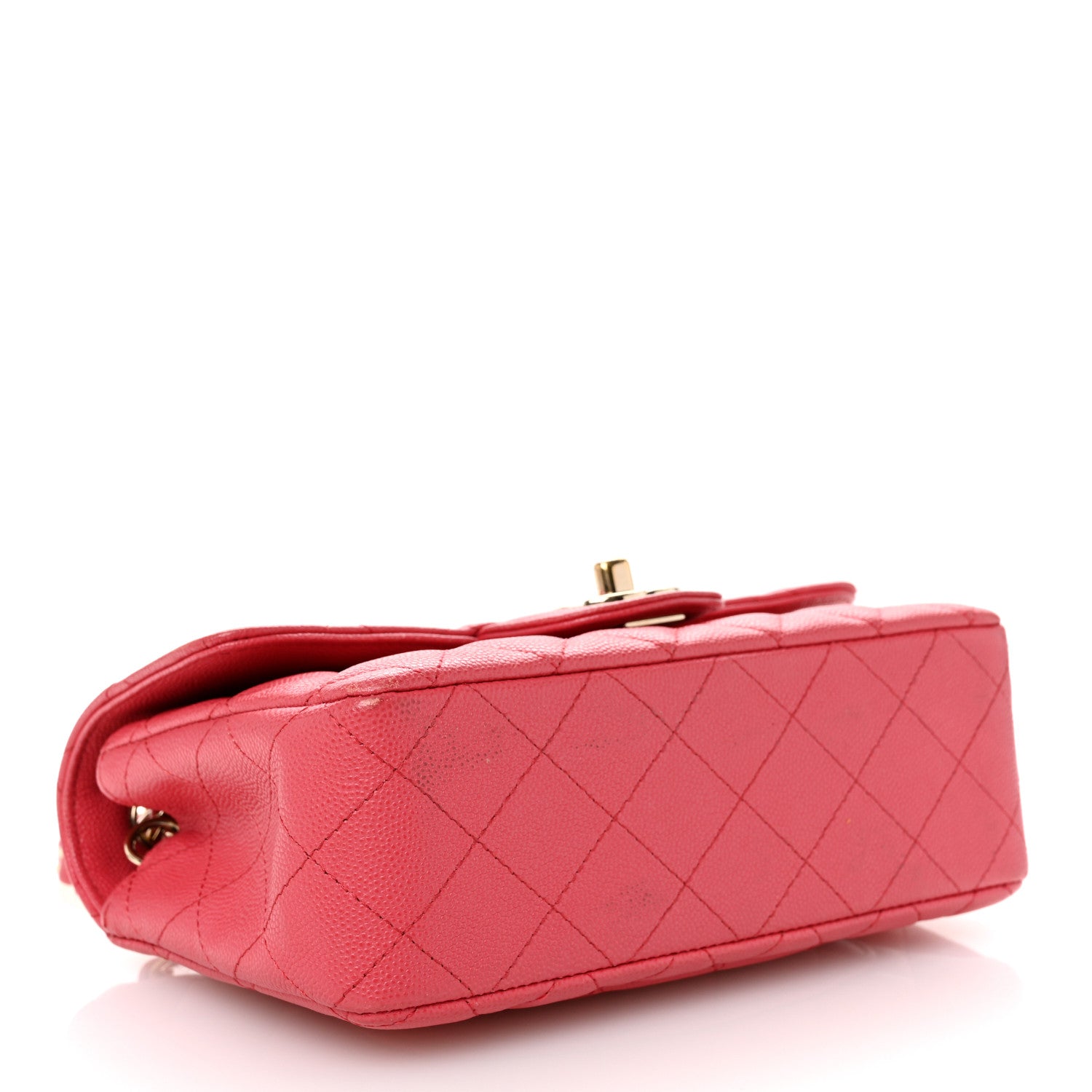 Chanel Caviar Quilted Mini Rectangular Flap Dark Pink 4 of 11