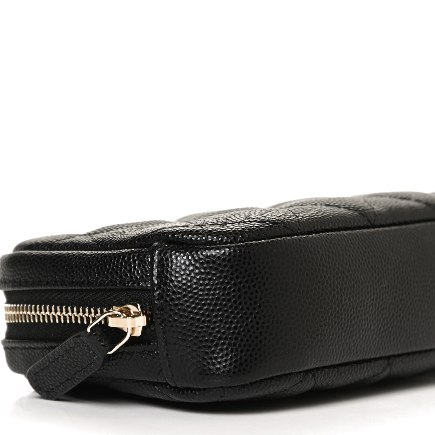 Chanel Caviar Quilted Small Curvy Pouch Cosmetic Case Black 8 of 9