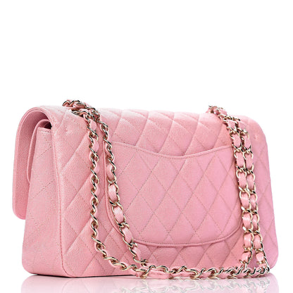 Chanel Iridescent Caviar Quilted Medium Double Flap Rose Pink 3 of 11